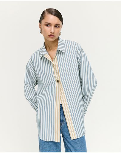 Blue & White Stripe