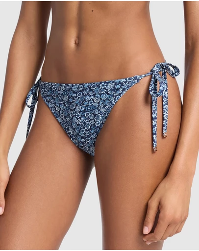 Michael Kors - Floral Print Tie Side String Bikini Bottom