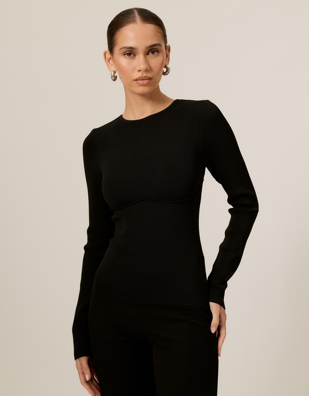 Tussah - Crew Neckline With Under Bust Seam Top