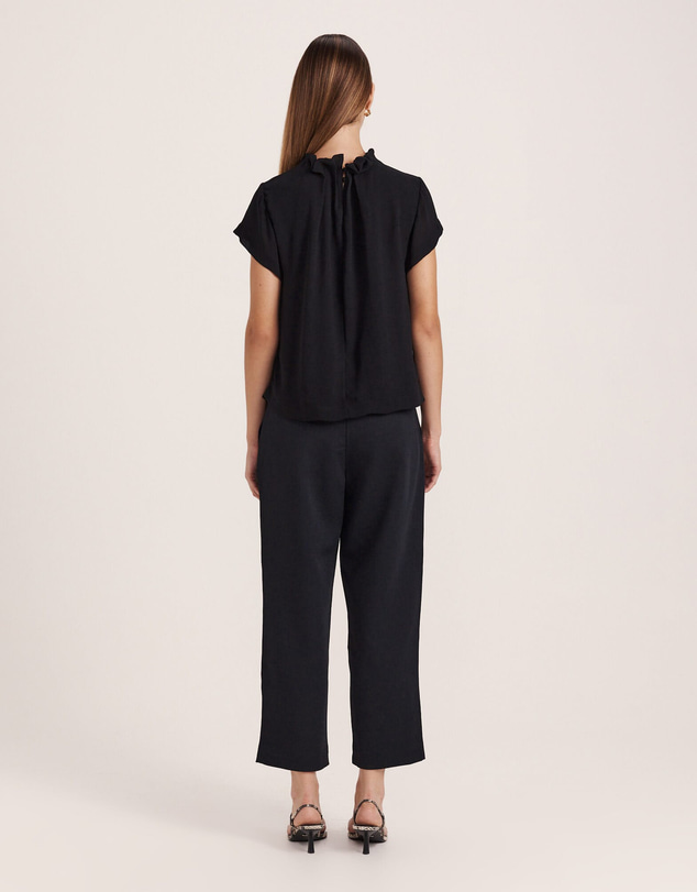 SABA - Willa High Neck Short Sleeve Top