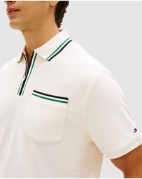 Tommy Hilfiger - Classic Fit Tipped Towelling Zip Polo Shirt