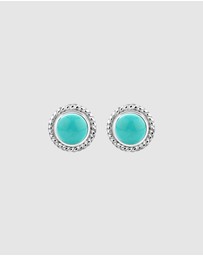 Elli Jewelry - Earrings Boho Howlite Birthstone December 925 Sterling Silver