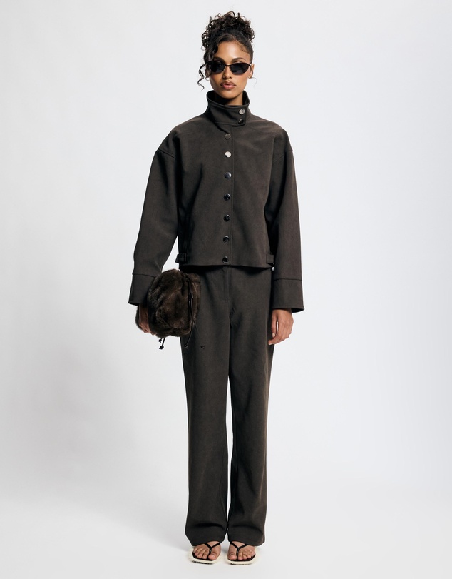 Lover - Genevieve Suede Look Pants
