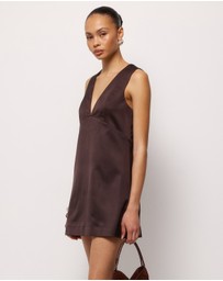 AERE - Isla Satin Mini Dress
