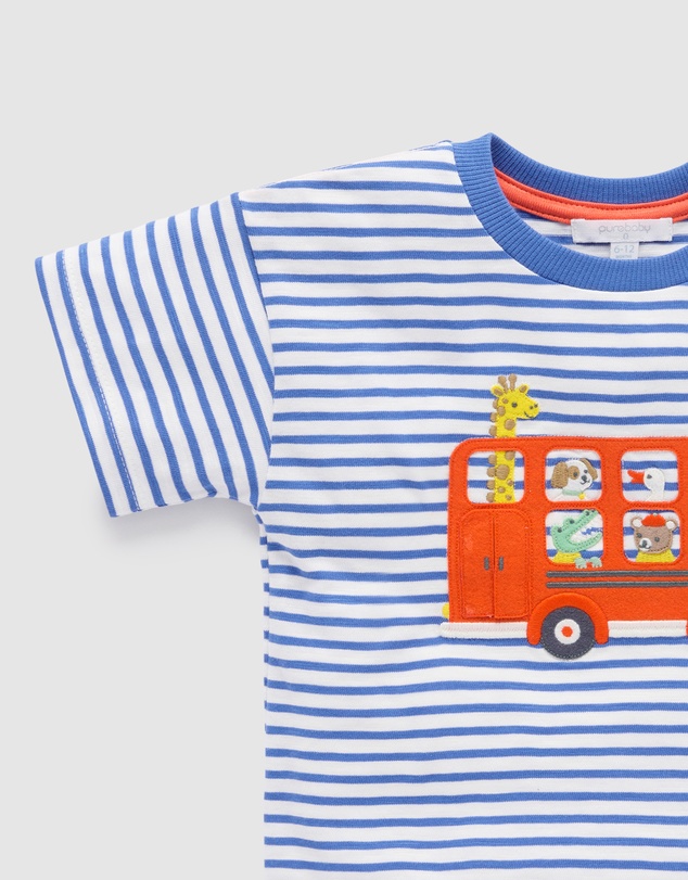 Purebaby - On The Bus Relaxed Tee -Kids-Babies