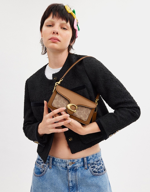 Coach - Coated Canvas Signature Tabby Shoulder Bag 20