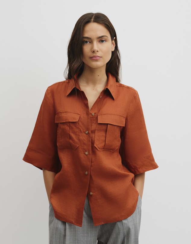 Country Road - Ramie Utility Blouse