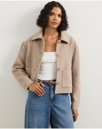Atmos&Here - Joy Wool Blend Cropped Jacket