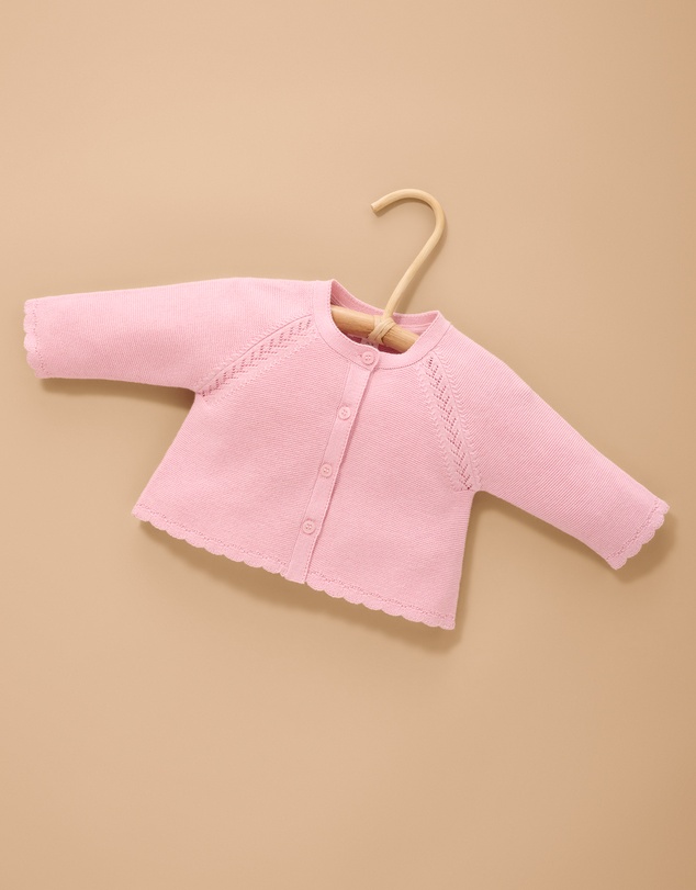 Purebaby - Scalloped Cardigan-Kids-Babies