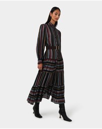 Forcast - Roxana Linen Tiered Maxi Dress