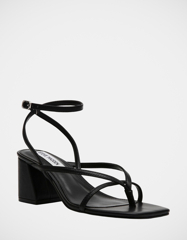 Steve Madden - Ansel Black Leather Heels