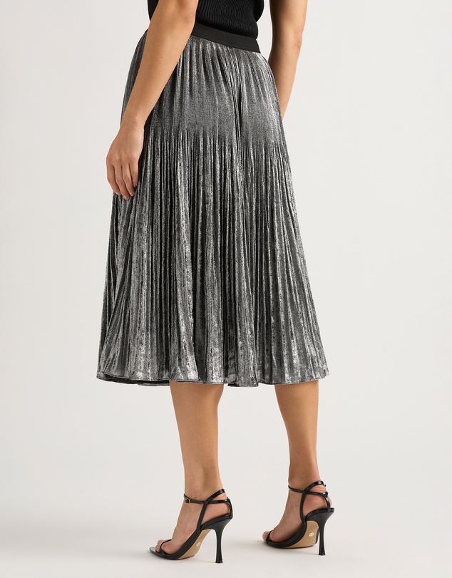 David Lawrence - Rumi Metallic Pleat Skirt