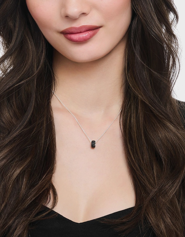 THOMAS SABO - Necklace with ring pendant and black zirconia
