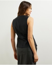 Minima Esenciales - Nyxon Leather Look Waistcoat