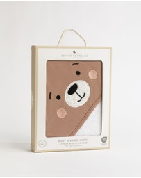Living Textiles - Organic Hooded Towel - Cuddly Bear