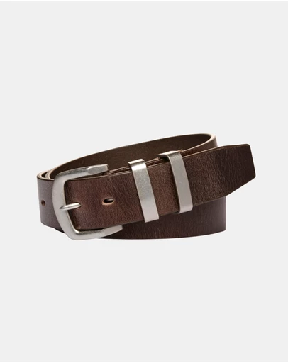 Buckle - Brumby. Australian Made Full Grain Natural Leather Belt. 38mm width.