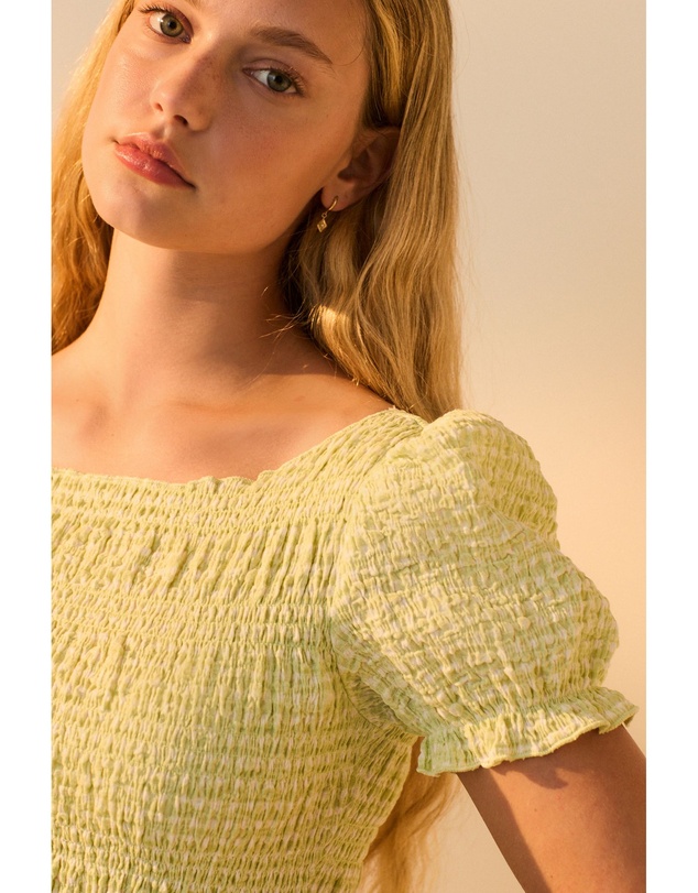 NEXT - Shirred Puff Sleeve Mini Dress