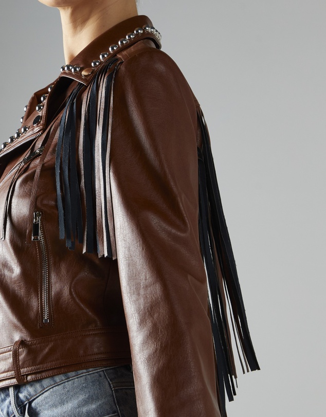 Glamorous - PU Fringe Jacket