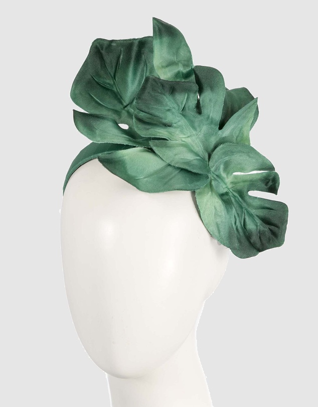 Max Alexander - Mostrera Leafs Green Headband Fascinator