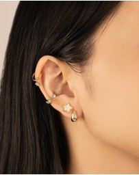 Wanderlust + Co - Star Pearl & Gold Stud Earrings