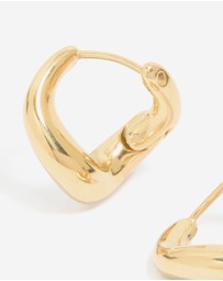 Lovisa - Waterproof Gold Plated Stainless Steel Bendy Metal Hoop Earrings