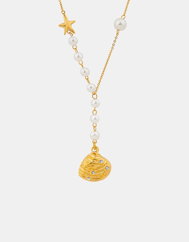 Zoe Olivia - Waterproof Freshwater Pearl and Shell Necklace