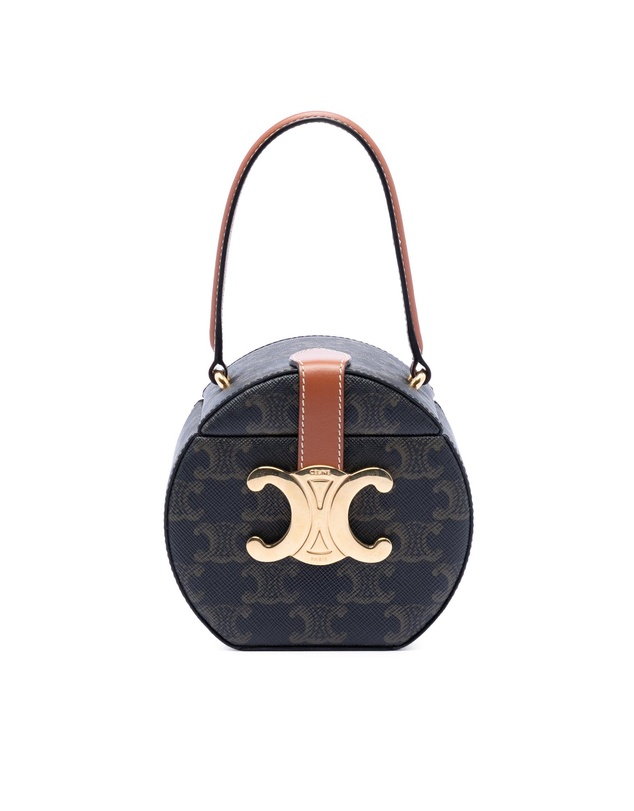 Pre-Loved by Azura Reborn - Pre-Loved Triomphe Coated Canvas Round Box Handbag
