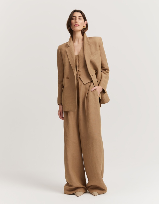 Country Road - Textured Double-breasted Blazer