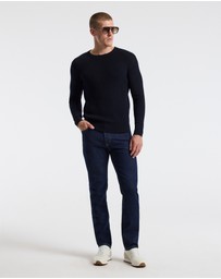 Calibre - Slim Merino Wool Rib Sweater Navy
