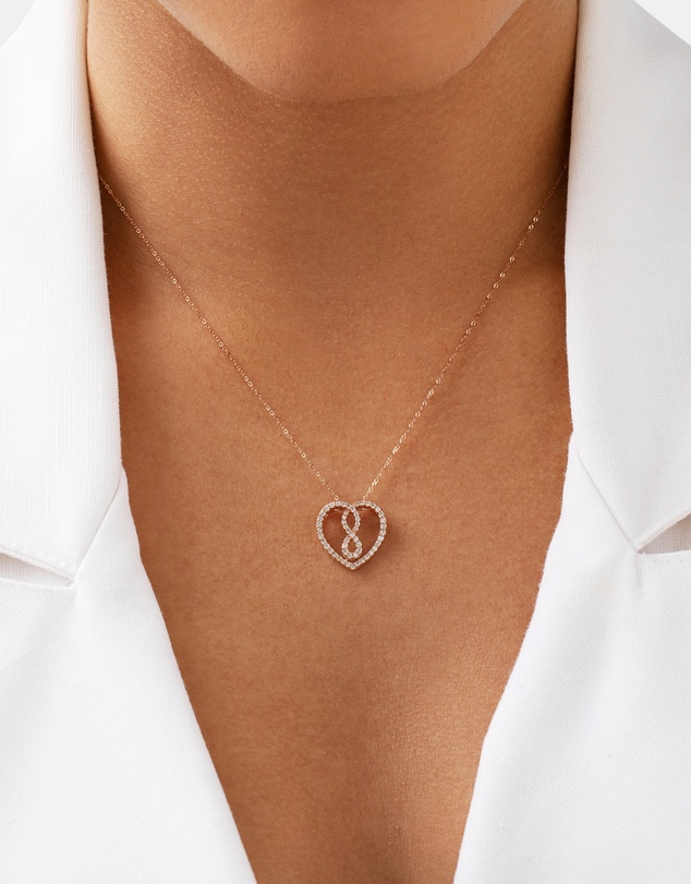 Michael Hill - Small Infinitas Pendant with 1/4 Carat TW of Diamonds in 10kt Rose Gold