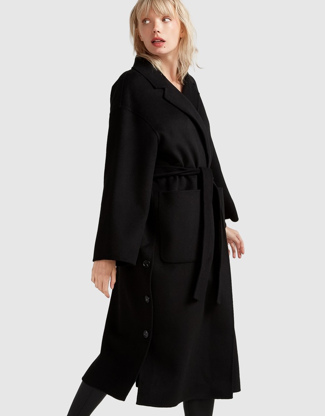 Belle & Bloom - Wide Awake Split Hem Overcoat