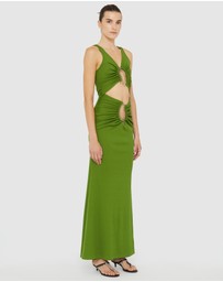 Christopher Esber - Paisley Rushed Disconnect Tank Dress