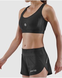 SKINS - SKINS Women's Series-3 Clothing Elite Sports Bra Activewear Black