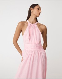Forcast - Miami Gathered Neck Hemp Dress