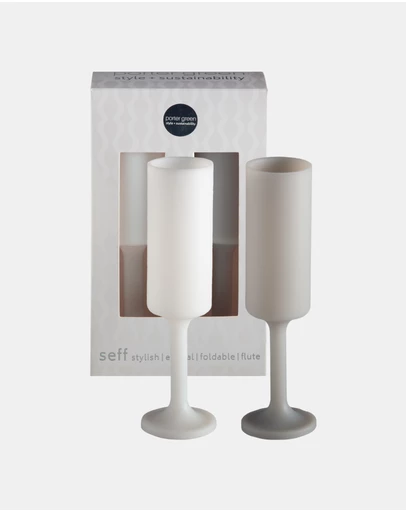 porter green - seff | silicone unbreakable champagne flutes
