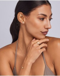 Zoe Olivia - 9K Gold Clover Stud Earrings