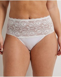 Kayser - 2 Pack Daily Essentials Cotton & Floral Lace Full Brief (465 )