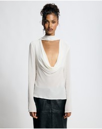 Lover - Morgana Cowl Scarf Neck Top