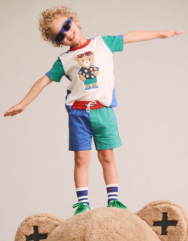 Huxbaby - Tropical Hux Spliced Tee - Babies-Kids