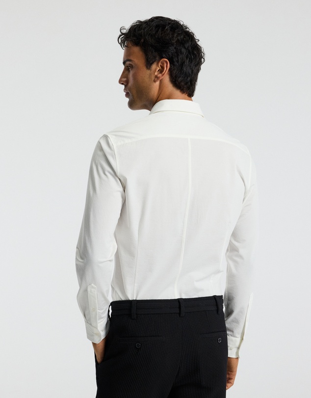 Calibre - Textured Knit Stretch Shirt Off White