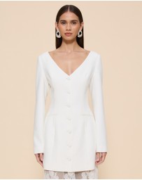 CHANCERY - Jordie Maxi Lace And Suiting Dress
