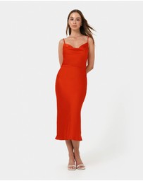 Forcast - Mae Side Ruched Satin Dress