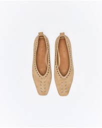 Goldie The Label - Chiara Leather Ballet