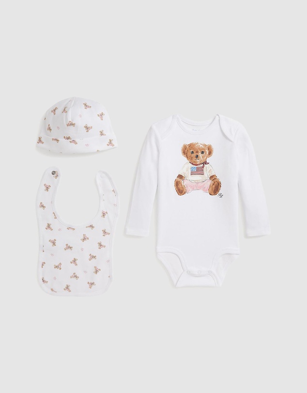 Polo Ralph Lauren - Polo Bear Cotton 3-Piece Gift Set - Babies
