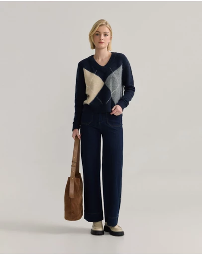 Oxford - Alexa Stretch Patch Pocket Jeans