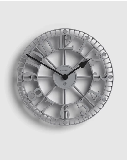 Newgate - Newgate Warehouse Wall Clock-Clockwork Grey
