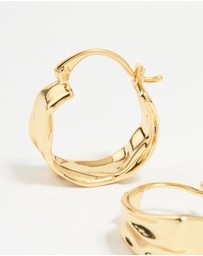 Lovisa - Gold Plated Brass Medium Molten Hoop Earrings