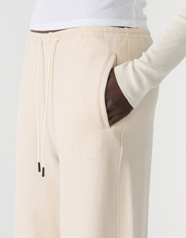 Bassike - Fleece Barrel Leg Trackpants