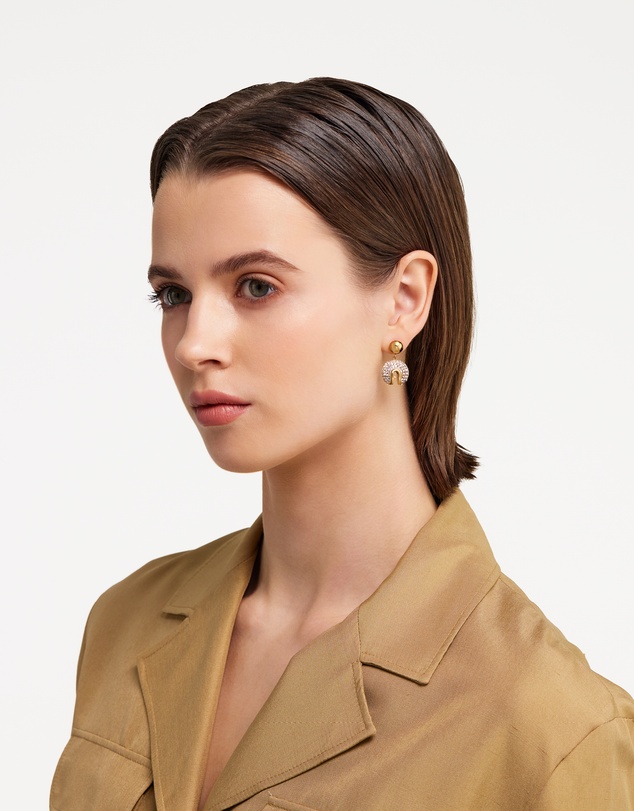 Furla - Furla Flow Crystal Gold-Tone Earrings