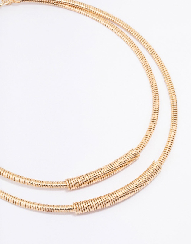 Lovisa - Gold Snake Chain Duo Layered Necklace